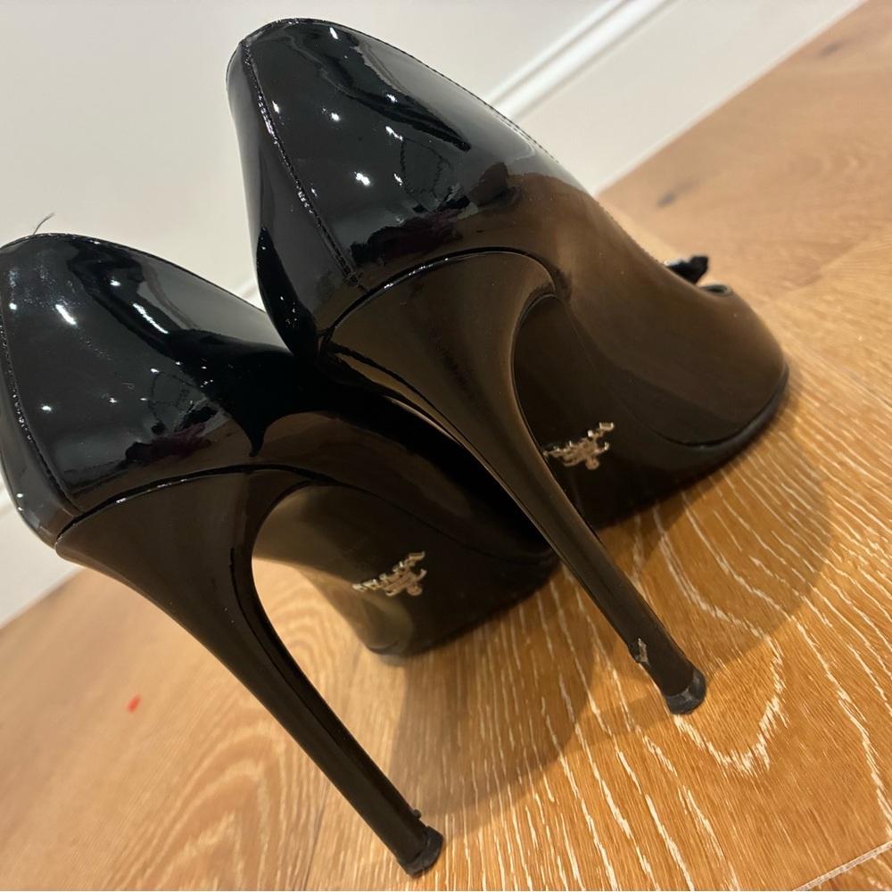 Prada Black Pumps with Swarovski Embellished Detail - Picture 2 of 7
